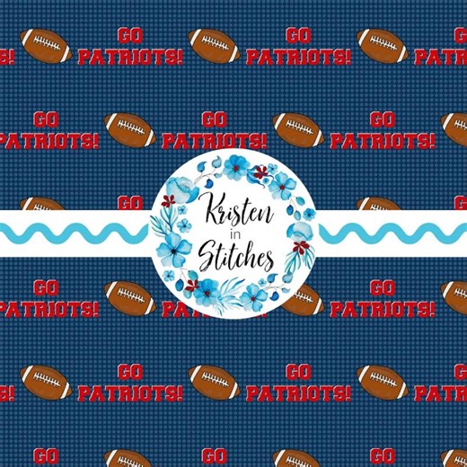 Go Patriots! Football Seamless Pattern, Digital File, Instant Download, Printable Paper, Team Sports, New England Navy Blue and Red - Etsy