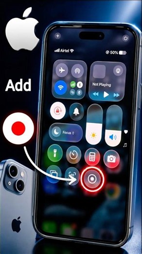 iPhone Screen Recording Add to Control Center | iOS 26/27 Screen Record Enable #Shorts