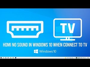 HDMI No Sound/Audio on External Monitor in Windows 10