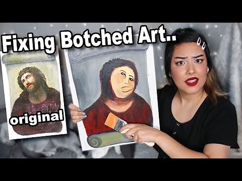 I Fixed A Botched Painting Back To It's Original Picture...(hardest art challenge yet)