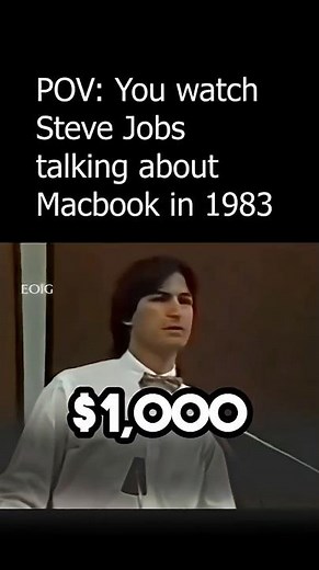 Steve Jobs Vision On Macbook and Iphone 1983