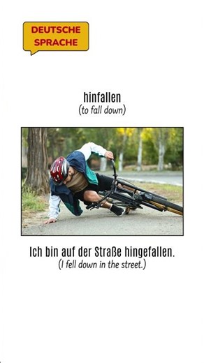 4 Verben für kleine Unfälle auf Deutsch 🤕🇩🇪 #deutschlernen #learngerman #unfälle #shorts