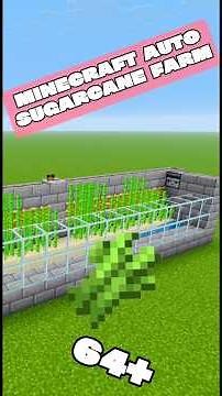 How To Make A Minecraft Auto Sugarcane Farm (V.26.1) Java + Bedrock!!