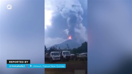 Spectacular eruption of the Ulawun volcano, Papua New Guinea.
