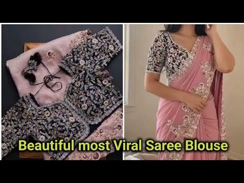 Beautiful Most Viral Saree Blouse Cutting and Stitching Full Tutorial Easy Step by Step