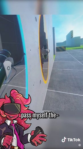 🔵Putting my HAND through the PORTAL...🟠 #bonelab #bonelabs #vr #vrgaming #vtuber #pngtuber #gaming #mod#streamer #funny #portal #portal2