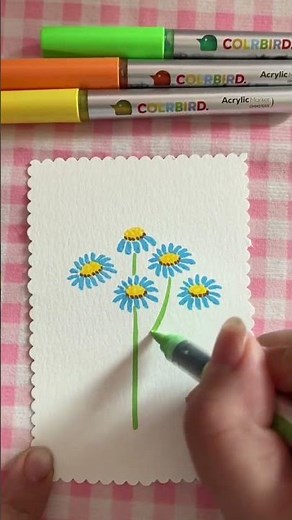 とっても簡単！かわいい青いお花のイラストの描き方 - ステップバイステップ！ 🌼💙✨