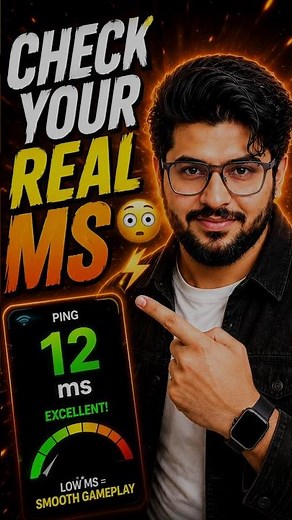 How to Check Real (Ping) MS? 😳⚡#shorts