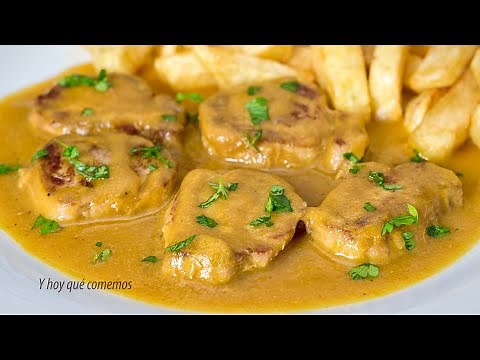 Pork tenderloin in traditional sauce