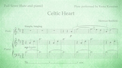 9.5K reactions · 1.3K shares | 愈 Here is my composition, "Celtic Heart", for Flute and Piano! 愈 Flute performed by Rama Kumaran Hope you enjoy! | Herman Beeftink | Facebook