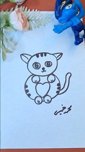 Learn to Draw a Cat from 6 Circles, Very Easy and Simple, Try It Out #DrawingTutorial #drawing #K...