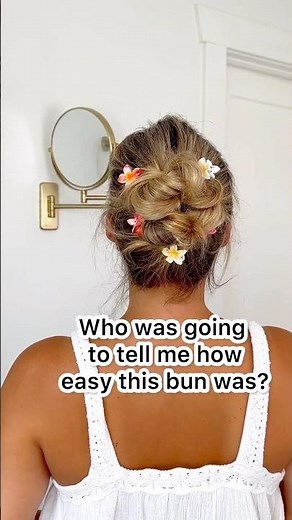 Easy summer messy bun!