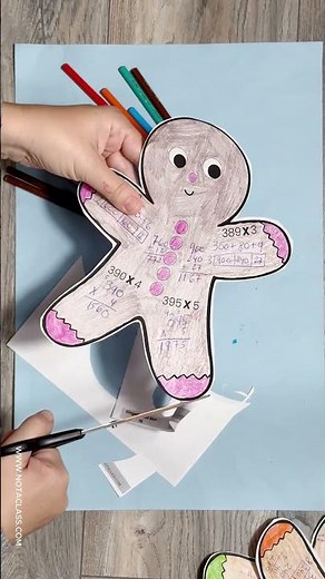 Christmas Gingerbread Man Math Activity | Winter Bulletin Board Ideas