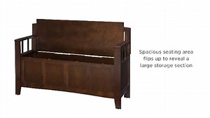 Watch Cynthia Carlsbad Walnut Storage Bench Call-Outs by Linon on Amazon Live