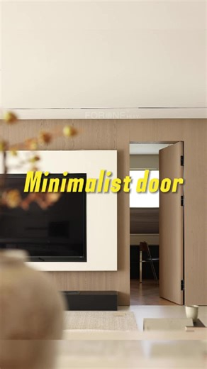 Invisible door design | Minimalist style frameless and handleless to create a sense of luxury. #desgin #hdsafe #door #automaticdoors #bathroomdoor