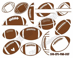Football SVG Bundle: Sports Silhouette, Monogram Frame (digital Download) - Etsy