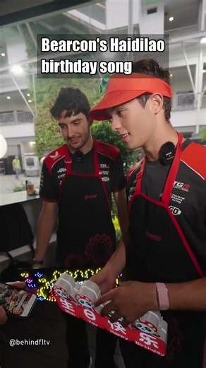 Bearman & Ocon do the Haidilao birthday song | F1 Singapore GP 2026