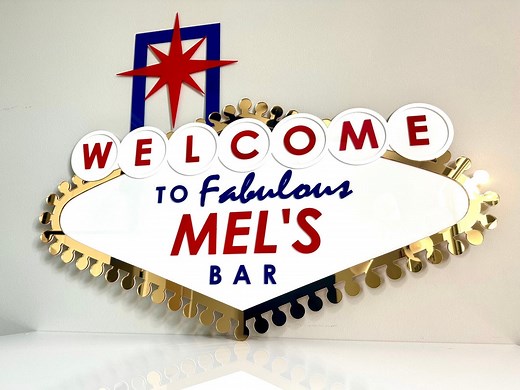 Acrylic Las Vegas Sign | 3D Layered Sign | Welcome to Fabulous Las Vegas | Personalized Sign | Handmade Personalized Gifts | Wall Decor - Etsy