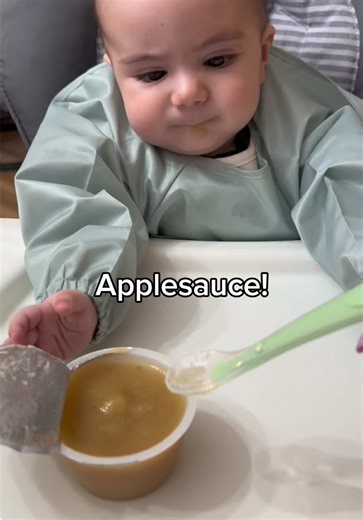 Baby Alvin Tries Applesauce for the First Time