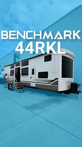 Meet the 2026 Benchmark 44RKL! This luxury destination trailer that redefines family travel with a massive front loft featuring 3 beds and a master suite with a power tilt King bed. You will love the residential kitchen complete with a dishwasher and swivel desk. Relax in the living area with a large L-shaped sofa and fireplace. It is the ultimate floorplan for comfort and space. Step inside your new home on wheels today! 🚐✨ #Benchmark44RKL #JoinTheAlliance | Alliance RV