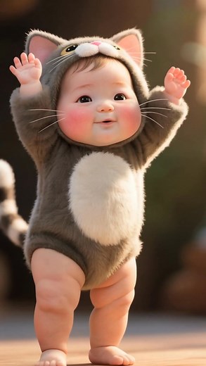 75K views · 1K reactions | Adorable baby wearing cat costume ‍⬛❤ | Ali Hasan | Facebook