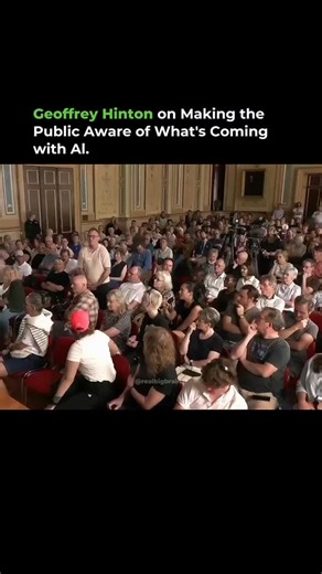 Big Brain AI on Instagram: "In this talk, the "Godfather of Al" Prof. Geoffrey Hinton emphasizes that public awareness is the primary tool for driving Al safety. He believes that an informed public must pressure politicians to counterbalance the massive financial interests of tech giants. Hinton proposes the creation of a global network of Al safety institutes to foster international cooperation. He notes that even rival nations like the US and China share a common interest in preventing a machi