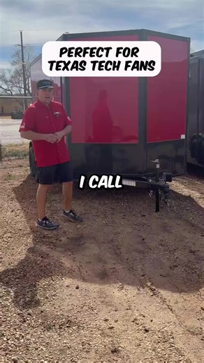 Perfect for tailgating outside the field, Red Raider style! 🍻🚛 #TexasTech #RedRaiders #TrailerLife #BuiltToHaul #Lubbock