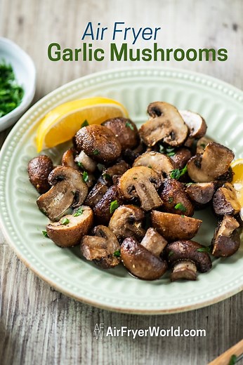 Air Fryer Mushrooms Recipe in 10 Minutes EASY QUICK | Air Fryer World