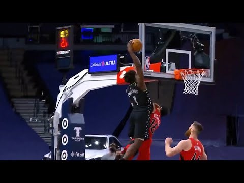 Anthony Edwards DESTROYS Yuta Watanabe With Poster Dunk vs Raptors | February 19, 2021