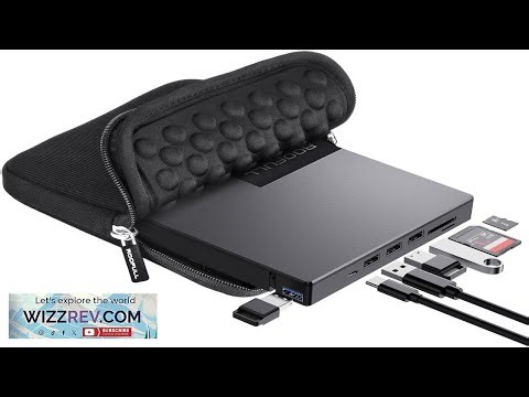 ROOFULL External CD DVD Drive for Laptop 8 in 1 USB 3.0 & USB C