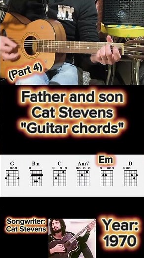 Father and son (Cat Stevens) TUTORIAL 🎸 (Part 4) #guitartutorial #tutorialchitarra