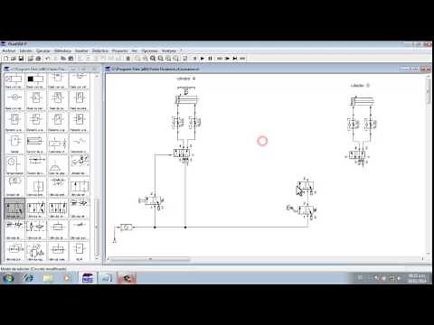 TUTORIAL FLUIDSIM NEUMÁTICA DOS CILINDROS CON TEMPORIZADOR Y PRESÓSTATO