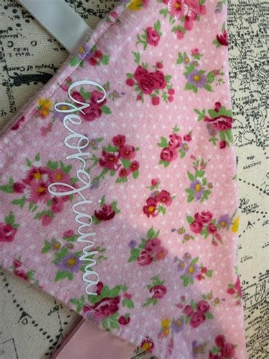 Handmade Personalized Floral Bib, Burp Cloth, Lovey & Teether Set – Custom Name Gift - Etsy