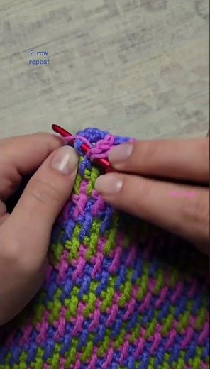 2 Row Repeat FPDC Stitch Crochet Pattern | Crochet Blanket #crochettutorial #easycrochet #knitting