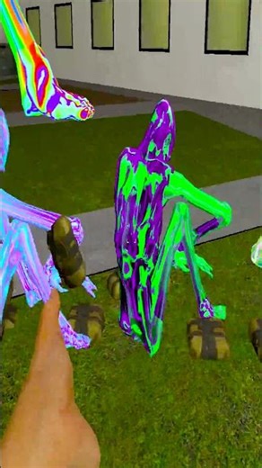 Rainbow SCP-096 Took Over the Whole Courtyard #SCP096 #Gmod #GarrysMod