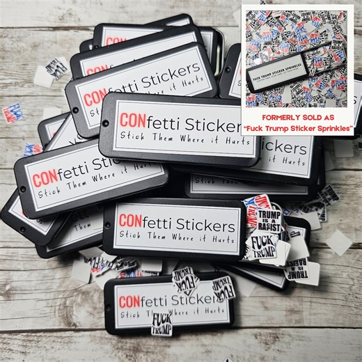Anti-trump Confetti Stickers: Mini Protest Art, 100-piece Set - Etsy