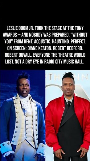 Leslie Odom Jr. Made the Entire Tony Awards Cry With This Performance 😢🎭🕯️