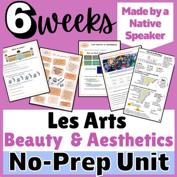 ADVANCED AP FRENCH Thematic Unit on Art Beauty & Aesthetics | L'esthétique