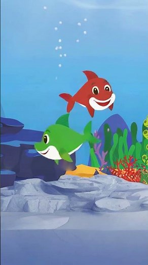 Two Little Sharks Dance 🦈🐠 | Fun Baby Shark Song for Kids | #shorts