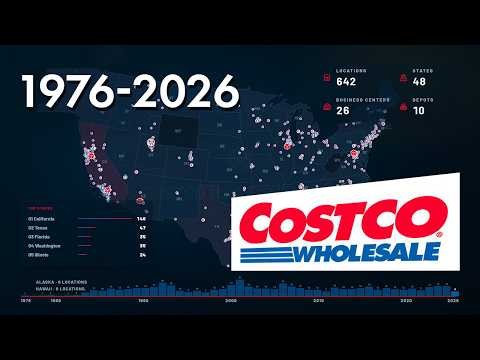 The Rise of Costco Across America | Animated Map 1976–2026