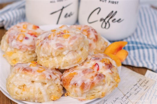 Peach Buttermilk Biscuits