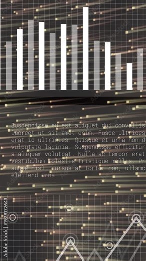 Vertical video: On load central HUD animating charts, moving slider, highlighting rows to show data
