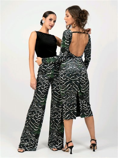 From dresses to matching sets - Meet our snake print Tango collection at condiva.com #tangodress #snakeprint #milonga #matchingset #latindance