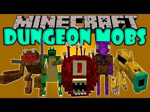 DUNGEON MOBS MOD - More Danger for Your World!! - Minecraft mod 1.6.4 and 1.7.10 Review ENGLISH