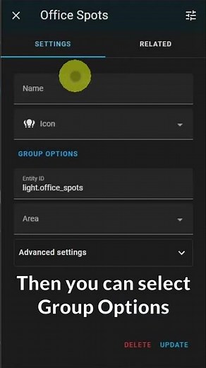 How to Create Light Groups In Home Assistant in 60 seconds - Short