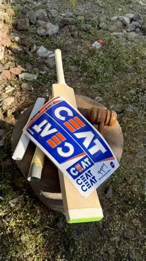 Sticker On Cricket Bat | CEAT Rohit Sharma | Sticker Apply To Your Bat at Home 🤩 #shorts