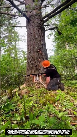 Precision Tree Felling with a Chainsaw 🌲⚙️