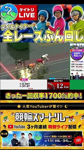 [Fierce Battle] Results of live broadcast of all 84 Keirin races over two days from noon to night!