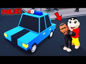 FRANKLIN Became of POLICE OFFICER in ROBLOX with SHINCHAN and CHOP