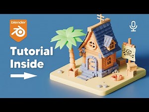How to Model a Viral Stylized House in Blender (EASY!) 🏡✨ | BEY 3D